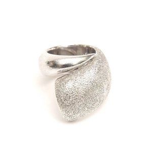 PIANEGONDA Sculptural Silver ring SIZE 6 Made in Italy